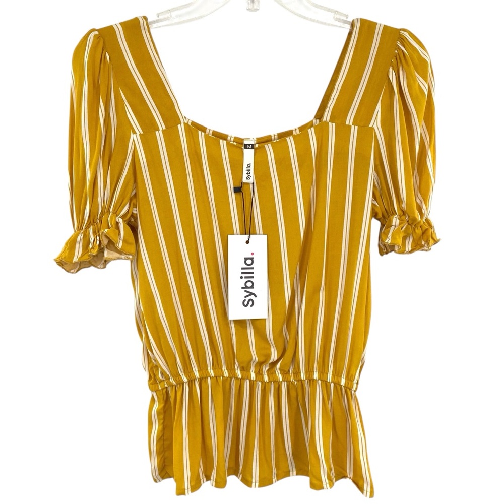Sybilla Peplum Top Striped New